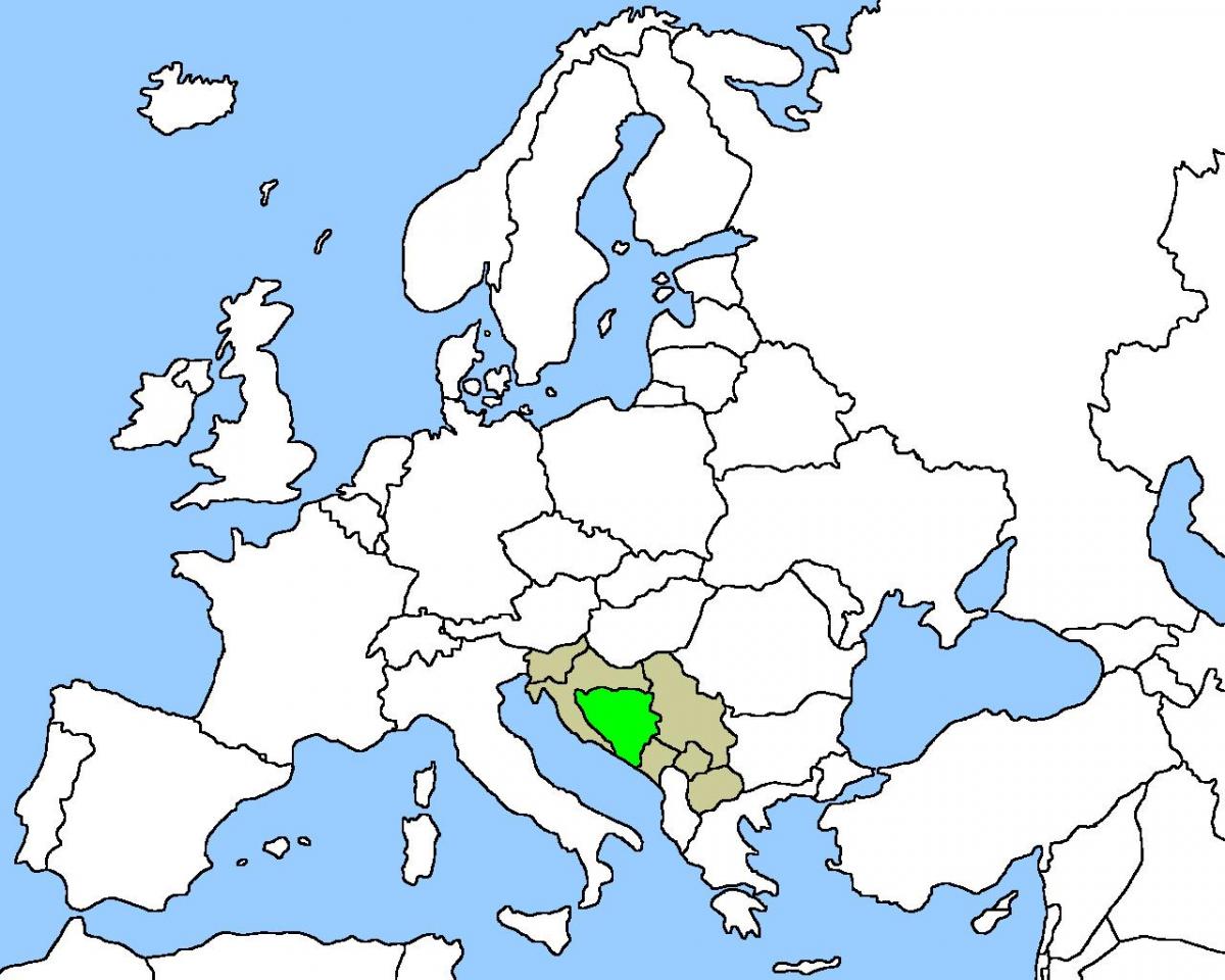 Mapa Bosny umístění na 