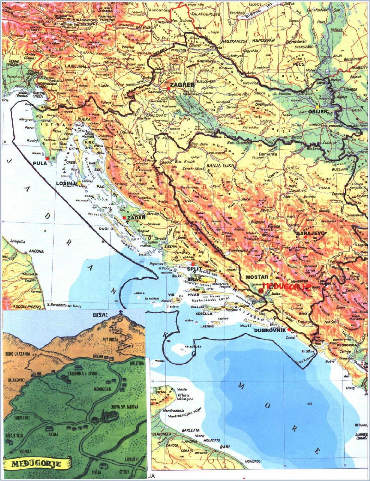 mapu medžugorje, Bosna a Hercegovina
