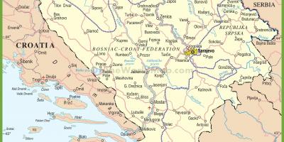 Mapa Bosny silnici