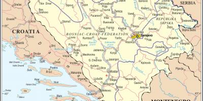 Mapa Bosny turistické