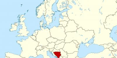 Mapa Bosny místo na světě